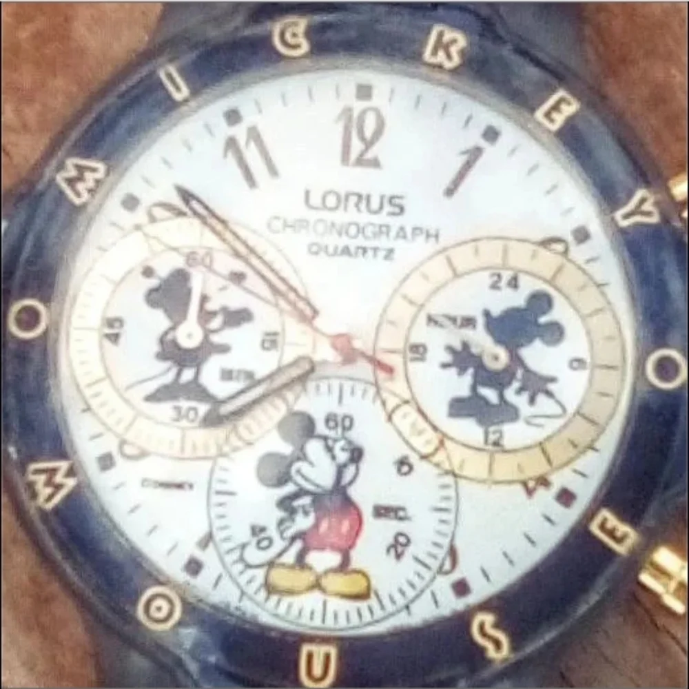 Lorus Mickey Mouse Chronograph Watch 38-40mm Vintage Disney